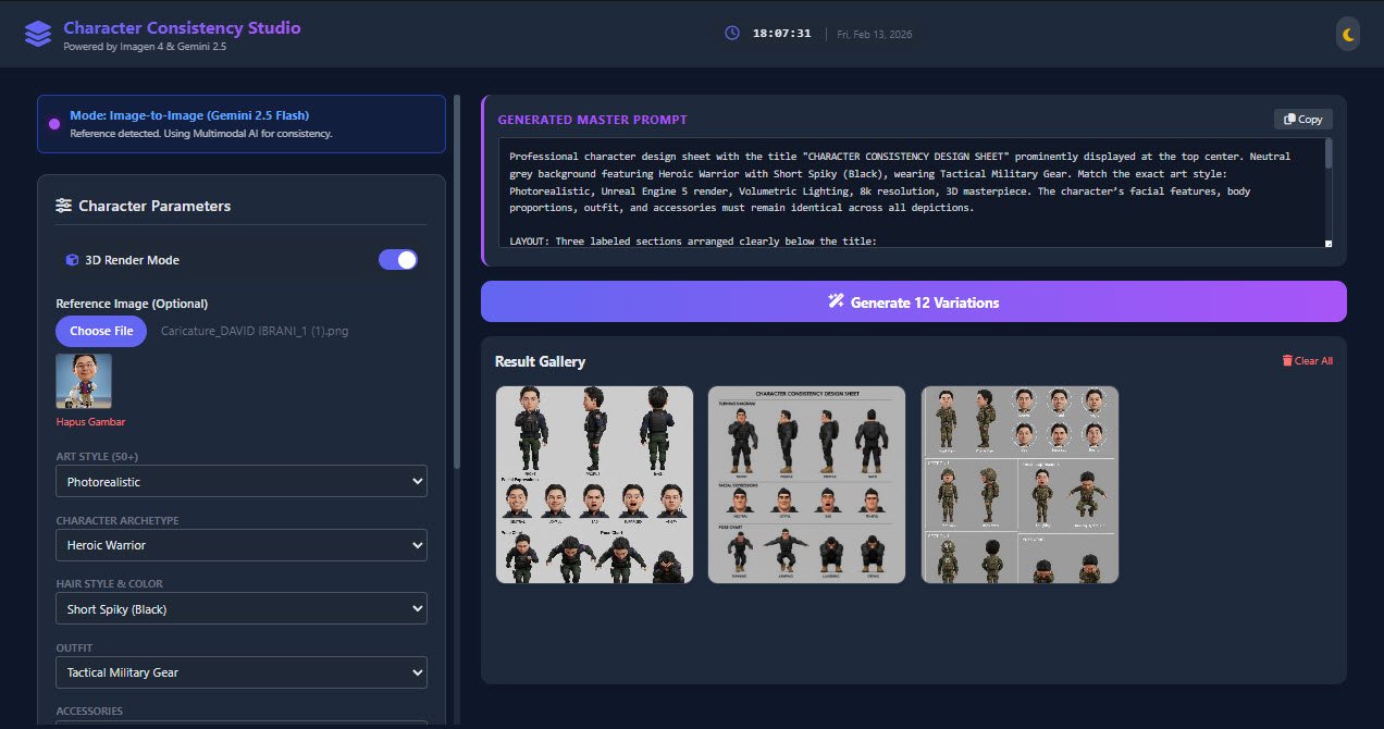 CHARACTER CONSISTENCY STUDIO