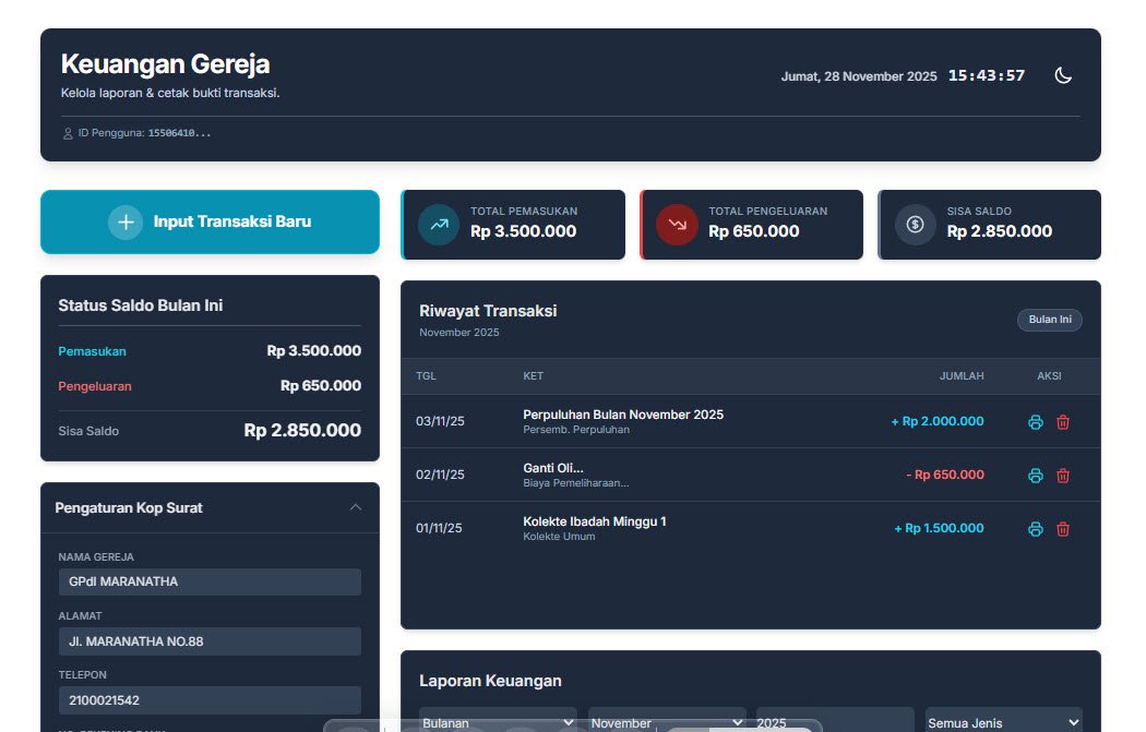 APP KEUANGAN GEREJA
